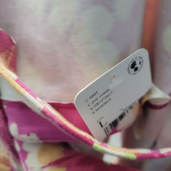 Free People Give Me More Floral Puff Sleeve Crop Top in Pop Combo size L NWT - Picture 6 of 8